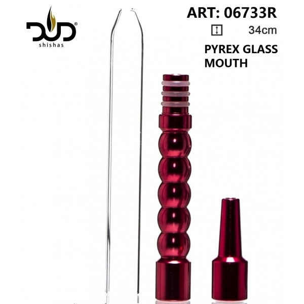 Ustnik do Shishy Metal-Glass DUD 34cm Red