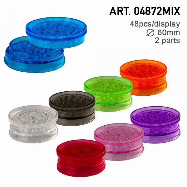 Młynek Akrylowy 6x2,5cm - Mix Kolorów