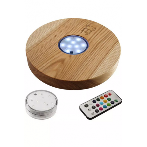 Podstawka Drewniana KAYA Jesion LED do Shishy- 22cm