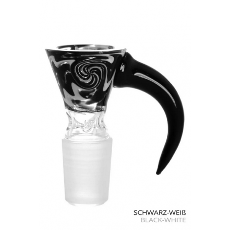 Cybuch do Bonga 18,8mm z rączką - Twisted Black/White