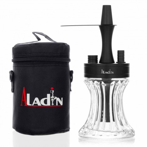 Shisha Aladin Mobilna ALUX 2GO + TORBA - Black 23cm