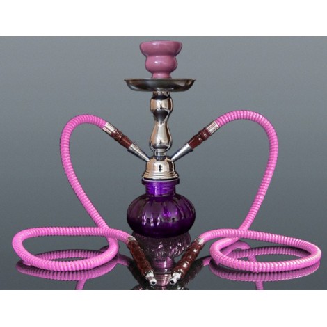 Shisha Pączek 2 węże -  26 cm Fioletowa