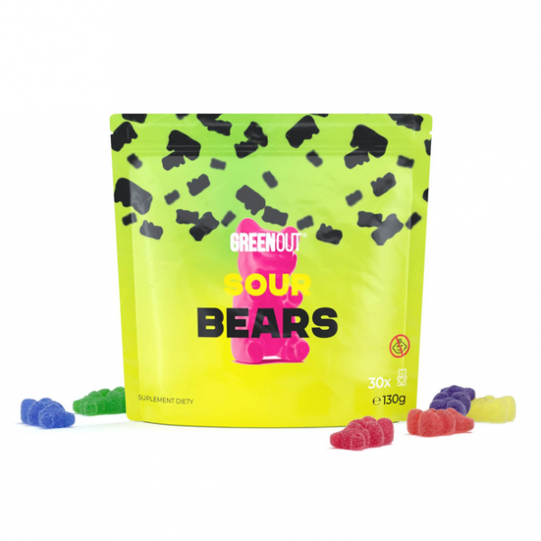 Żelki konopne Green Out - Kwaskowe Bears