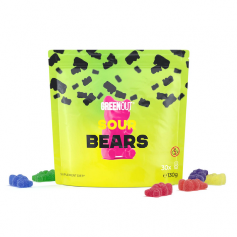 Żelki konopne Green Out - Kwaskowe Bears