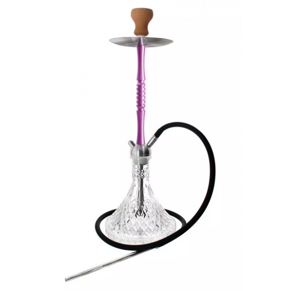 SHISHA KAYA INOX - Tradi Clear Crown Purple 72cm