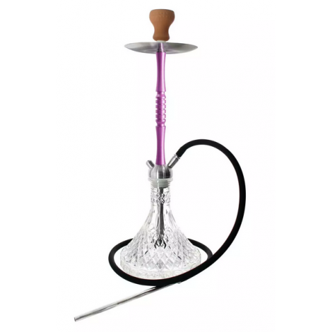 SHISHA KAYA INOX - Tradi Clear Crown Purple 72cm