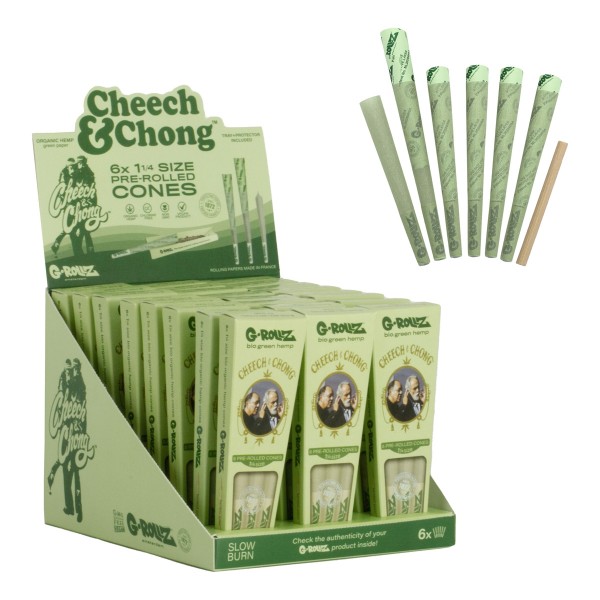 Bibułki Skręcone G-ROLLZ 1¼ - 6szt - Cheech & Chong Hemp