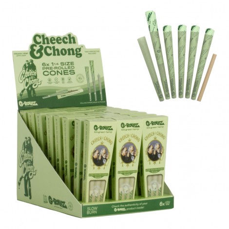 Bibułki Skręcone G-ROLLZ 1¼ - 6szt - Cheech & Chong Hemp