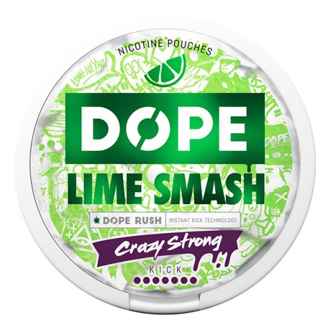 Biały Snuss -DOPE Lime Smash Crazy Strong 28,5mg/g