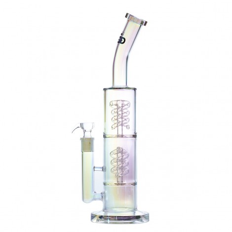 Bongo Grace Glass - Octopus White Barrel Spiral Perc 40cm (GG11MT)