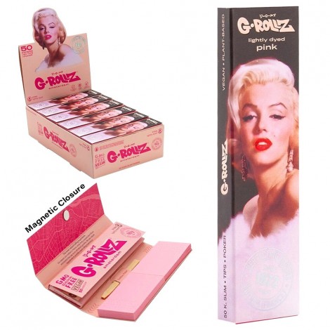 Bibułki G-ROLLZ + Filtry - Radio Days 'Fabulous Face' Pink 50szt.