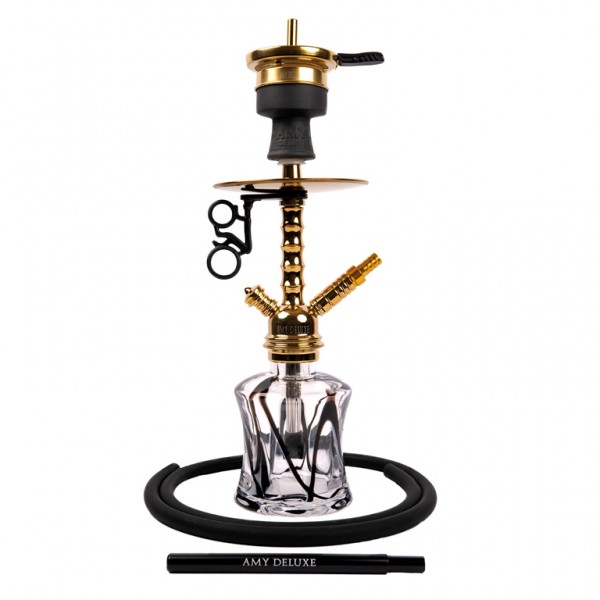 AMY Shisha - Alu Drum Mini Gold Black (124.03) 50cm