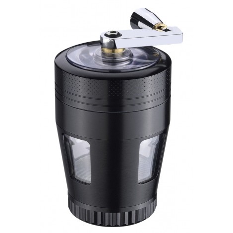 Młynek do Tytoniu z Korbką - Champ - Black