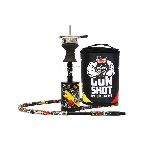 Shisha Al Mani - GunShot Carbon +TORBA - Red 29cm