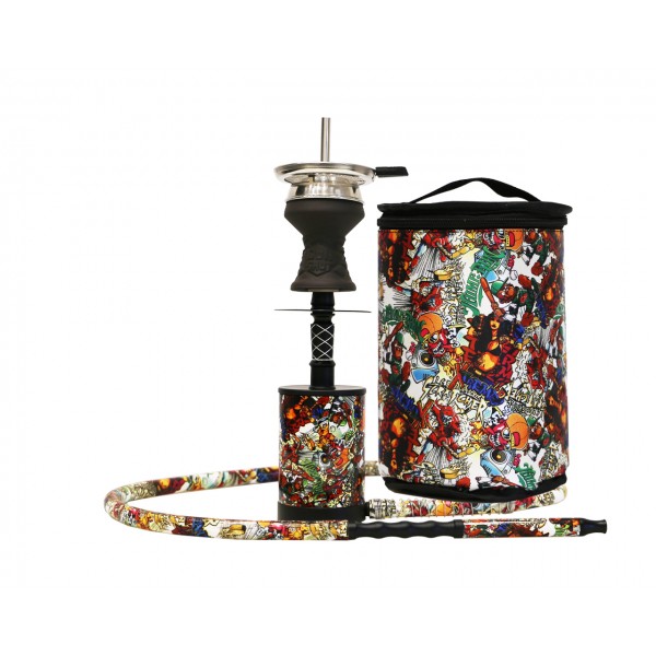 Shisha Al Mani - GunShot Carbon + TORBA - Green 29cm
