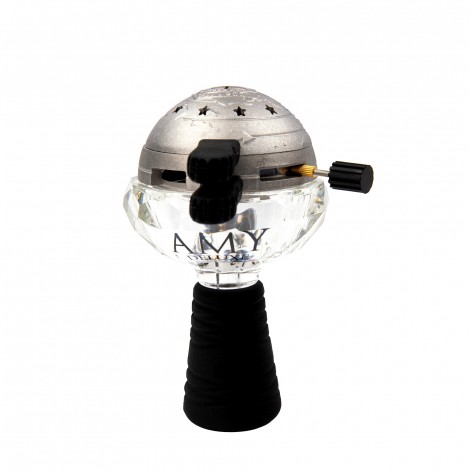 Cybuch do Shishy AMY + Komin - New Age Globe Set Cristal Silver