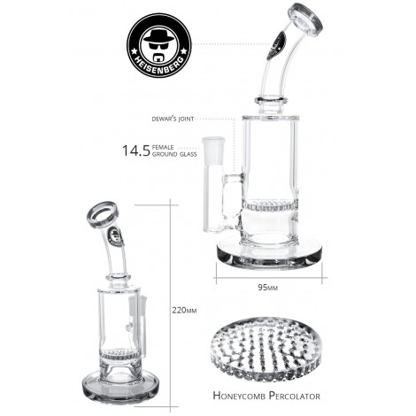 Bongo HEISENBERG z Dyfuzorem - HONEY DUDE 22 cm Clear