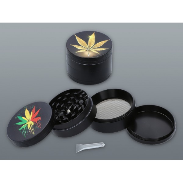 Młynek do tytoniu - Black & Leaf - 4 częściowy