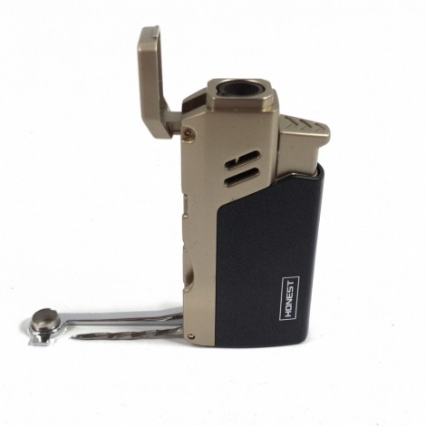 Zapalniczka Honest G4 + Przybornik do Fajki - Srebrna