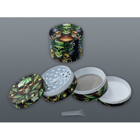 Młynek do tytoniu - Stoned Skull  - 4 częściowy (1-2237)