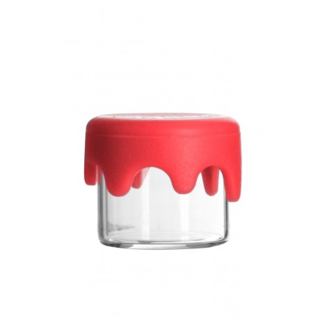 Pojemnik na DAB/WAX Szklano - Silikonowy Czerwony 5ml