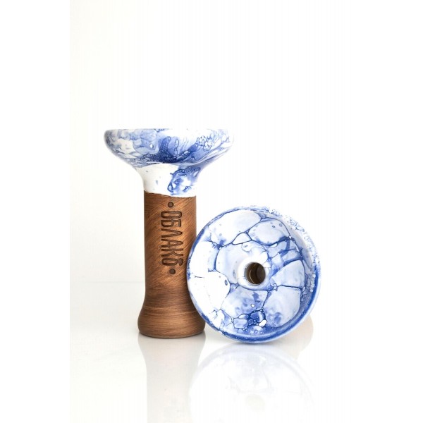 Cybuch do Shishy Funel - Oblako Glaze White Blue Marble