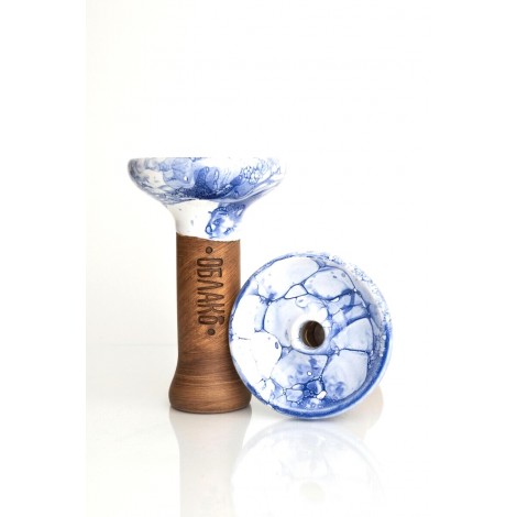 Cybuch do Shishy Funel - Oblako Glaze White Blue Marble