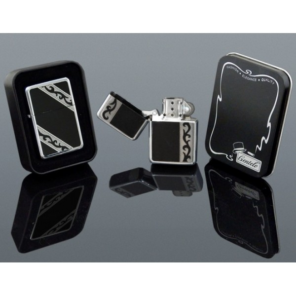 Zapalniczka Benzynowa Srebrna Tatoo Polerowana