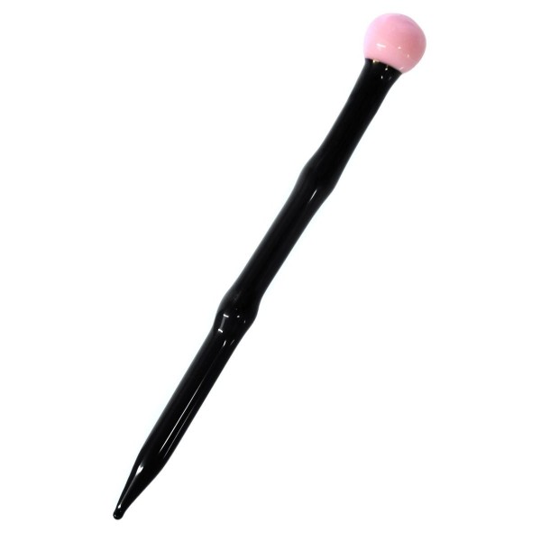 Szklany Dabber do Wax/Dab Poker - Black & Pink
