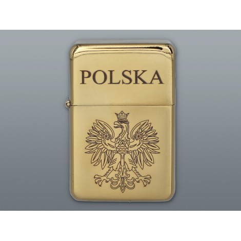 Zapalniczka Benzynowa - Godło Polski - Złota