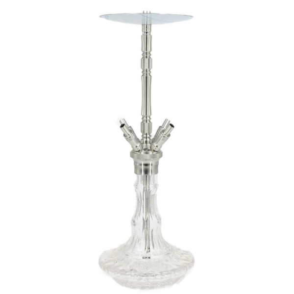 SHISHA WD Hookah – Edelstahl Shisha G49-1-9 - Clear - 55CM