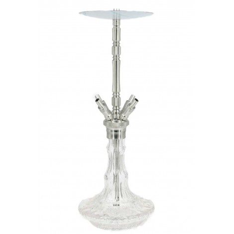SHISHA WD Hookah – Edelstahl Shisha G49-1-9 - Clear - 55CM