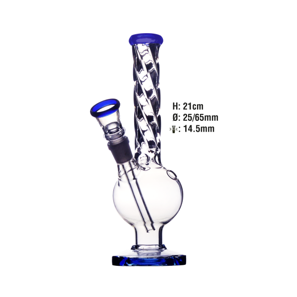 Bongo Szklane Twister Blue - 21cm (2643)