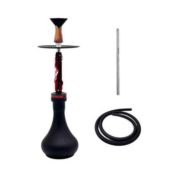 Shisha Y.K.A.P - Neo Mod Red - Black Matt 62cm