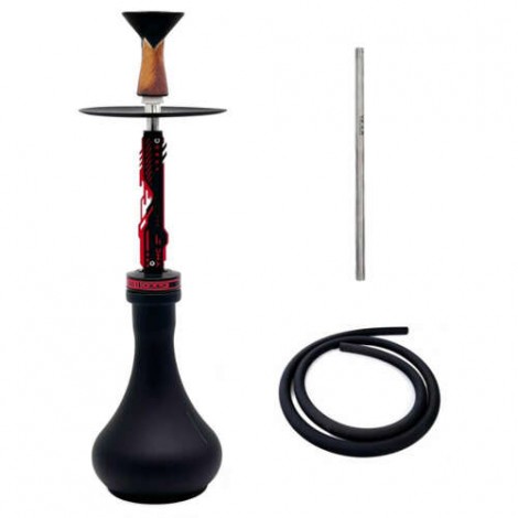 Shisha Y.K.A.P - Neo Mod Red - Black Matt 62cm
