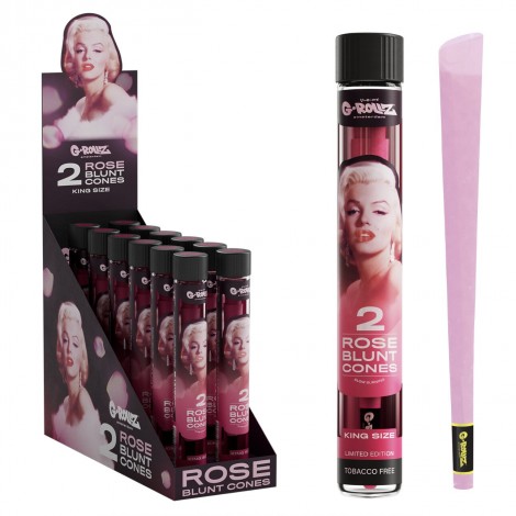 Skręcone Bibułki G-ROLLZ 2 szt. - Rose Blunts Fabulous Face w Etui