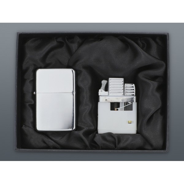 Zapalniczka 2in1 Benzynowa + Żarowa - Srebrny