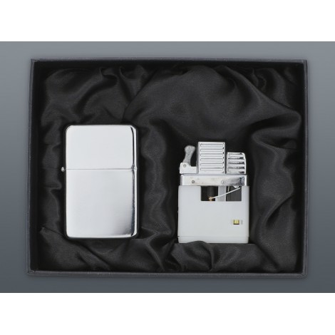 Zapalniczka 2in1 Benzynowa + Żarowa - Srebrny