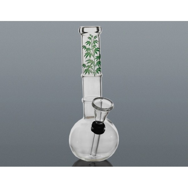 Bongo Szklane Weed Leaves - 17cm (2633)