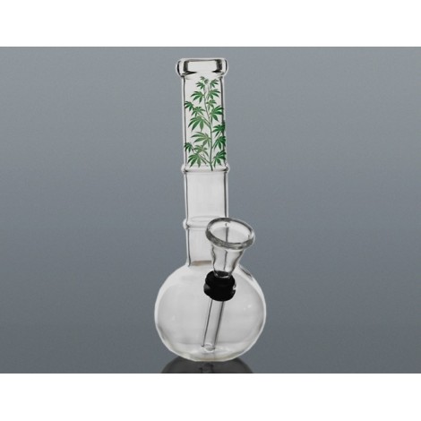 Bongo Szklane Weed Leaves - 17cm (2633)