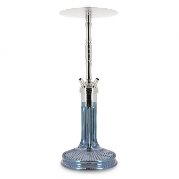 SHISHA WD Hookah – Edelstahl Shisha X40A-4 - Shiny Blue- 55CM