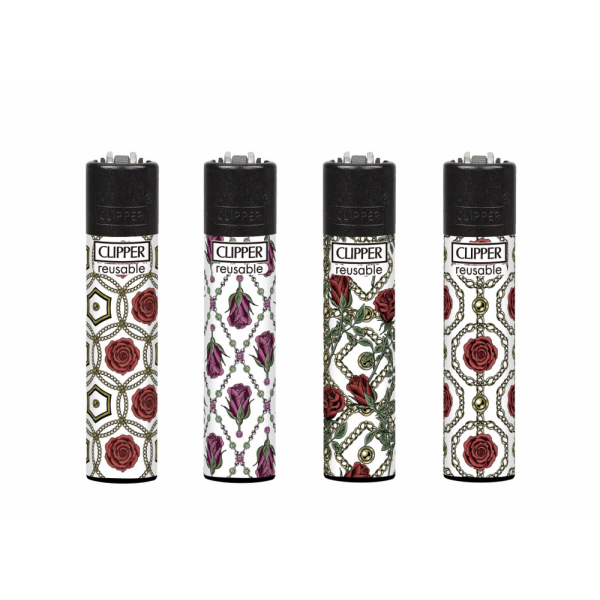 Zapalniczka Clipper - Roses and Gold