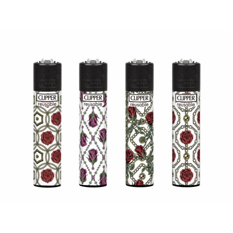 Zapalniczka Clipper - Roses and Gold
