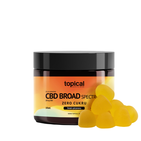 Żelki Konopne CBD Broad Spectrum - Cytryna Bez Cukru