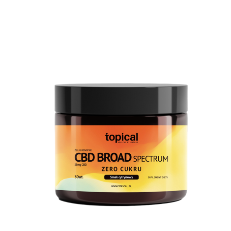 Żelki Konopne CBD Broad Spectrum - Cytryna Bez Cukru
