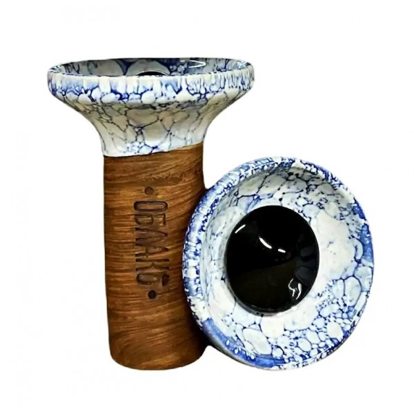 Cybuch do Shishy - Oblako Flow - Black on White/Blue Marble