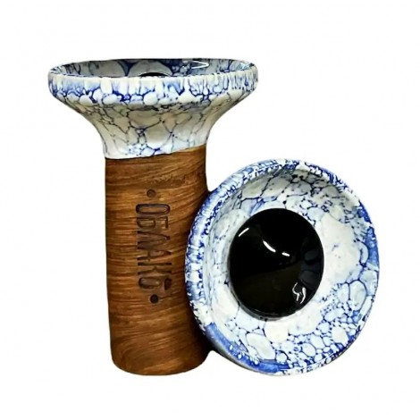 Cybuch do Shishy - Oblako Flow - Black on White/Blue Marble