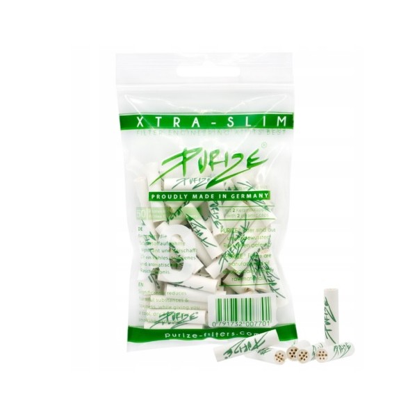 Filtry węglowe PURIZE XTRA SLIM White - 50szt