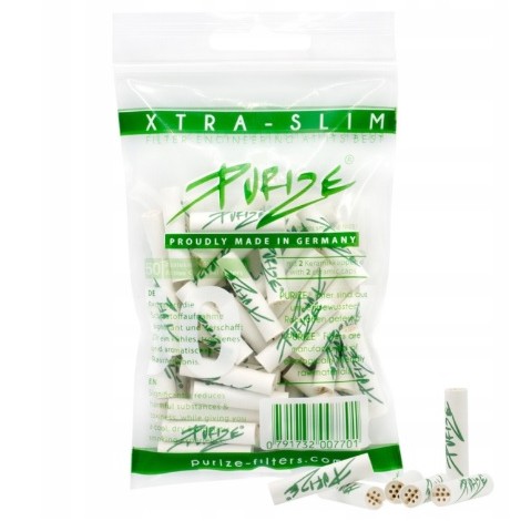 Filtry węglowe PURIZE XTRA SLIM White - 50szt