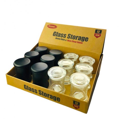 Pojemnik Szklany na Zioła z Uszczelką - Przeźroczysty